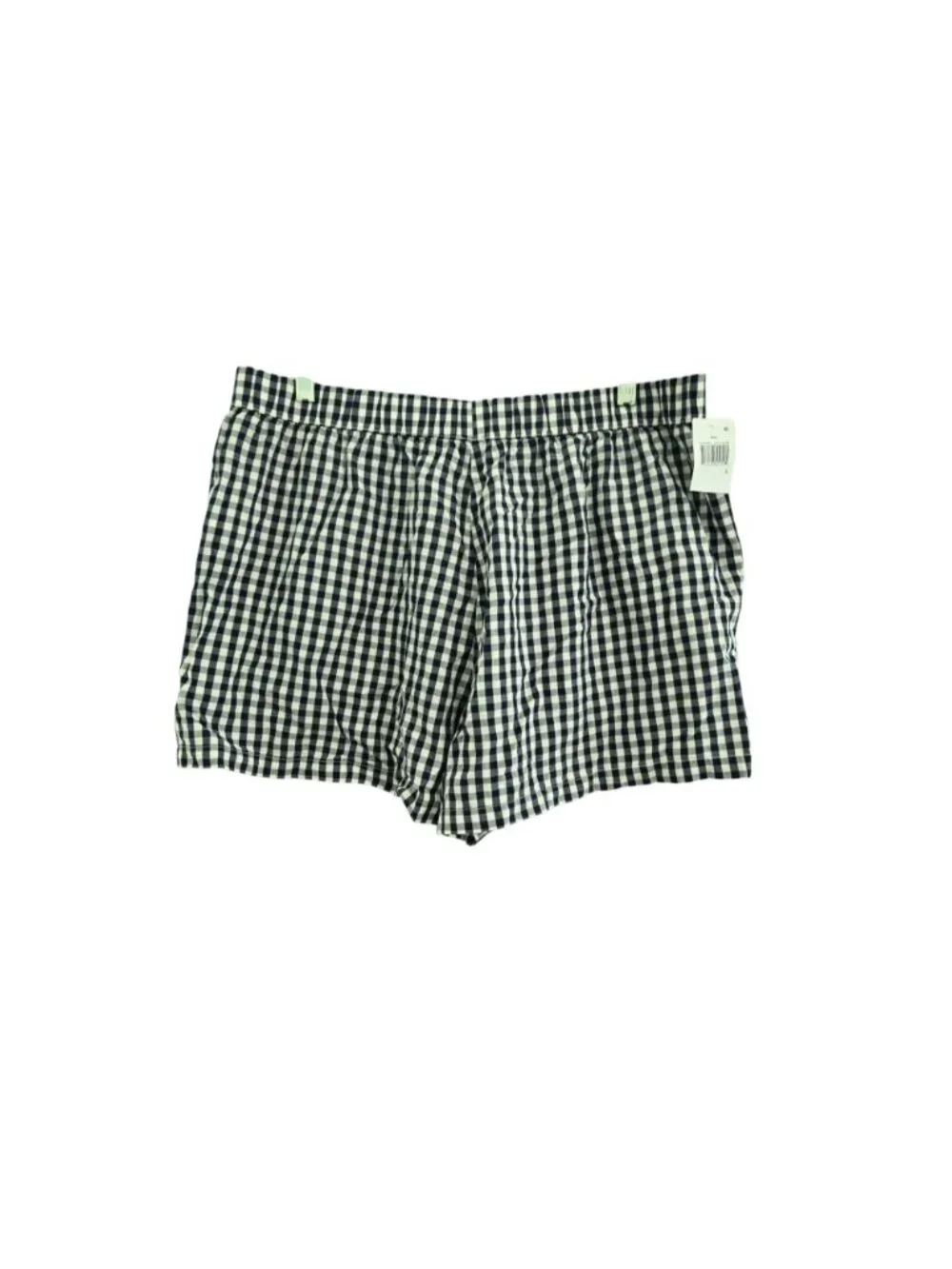 NWT Gap Body Boxer Sleep Shorts Sz L Navy Gingham Plaid Lounge Pajama Bottoms